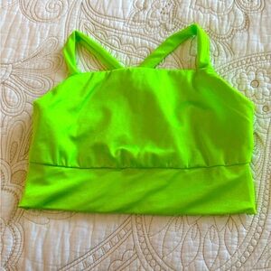 Handmade dance top size 6 bright lime green